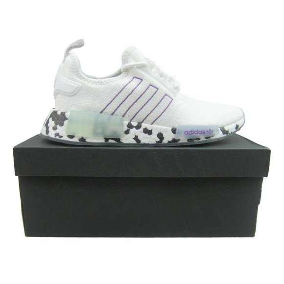 adidas Shoes - Adidas NMD R1 Athletic Shoes Womens Size 7 White Purple Spotted NEW DAMAGED BOX